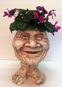 Aunt Joy Muggly 12" Planter-Vintage White