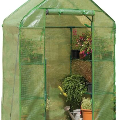 Gardman Compact Walk-in Greenhouse with Shelving