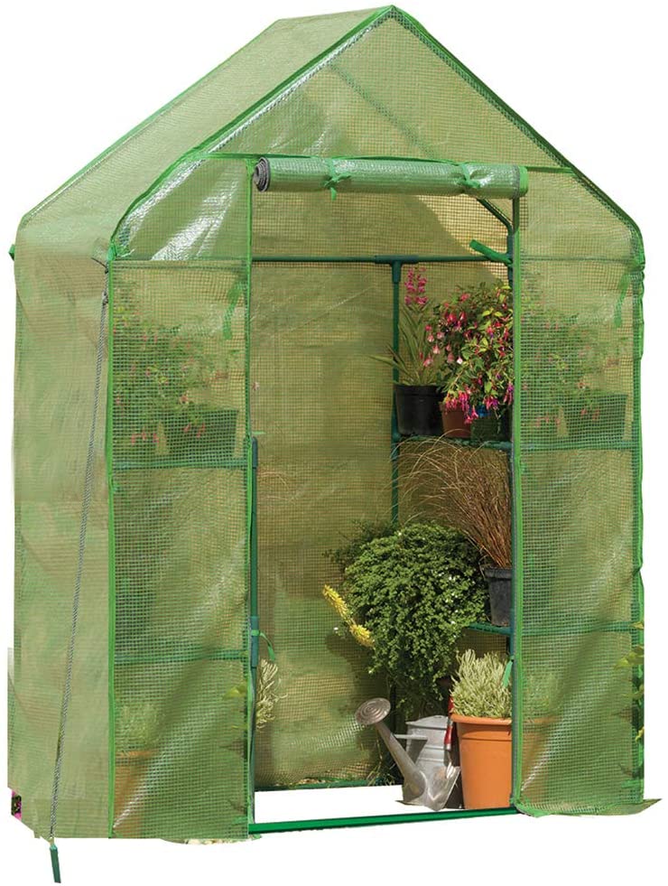 Gardman Compact Walk-in Greenhouse with Shelving