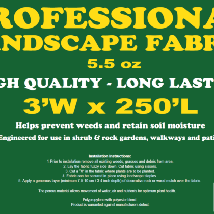 Landscape Fabric Commercial Grade 3' x 250' Roll