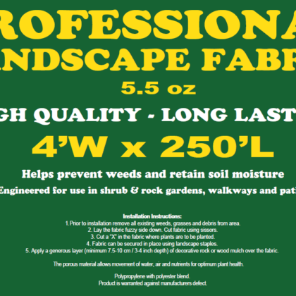 Landscape Fabric Commercial Grade 4' x 250' Roll