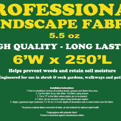 Landscape Fabric Commercial Grade 6' x 250' Roll