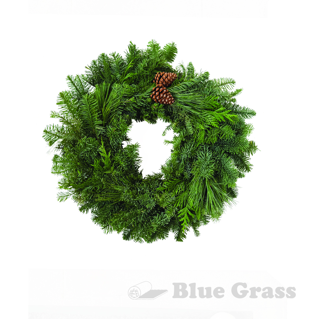 Fresh 18″ Wreath – Blue Grass Nursery & Garden Centre: Calgary